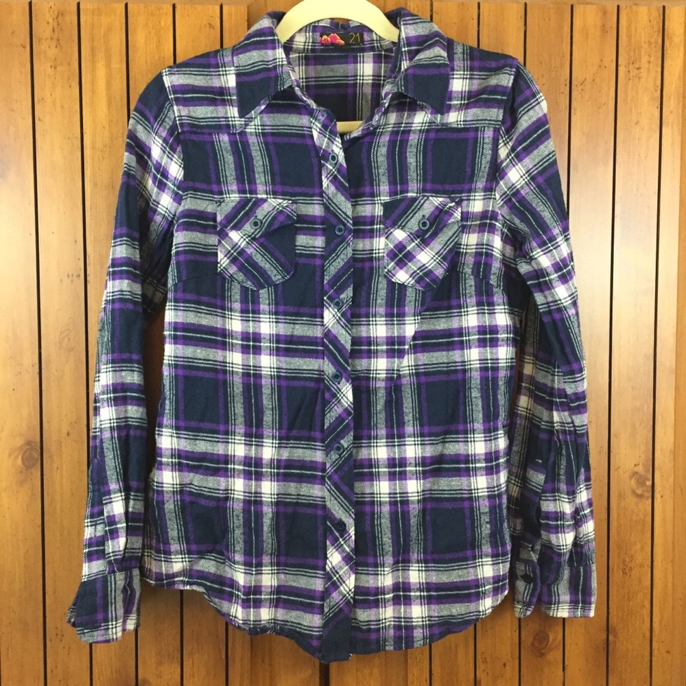 F21 Plaid Button Down
